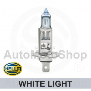 WHITE Оригинальная автомобильная лампа H1 12V 55W P14.5S 4200K Hella (Германия) 8GH 223 498-111